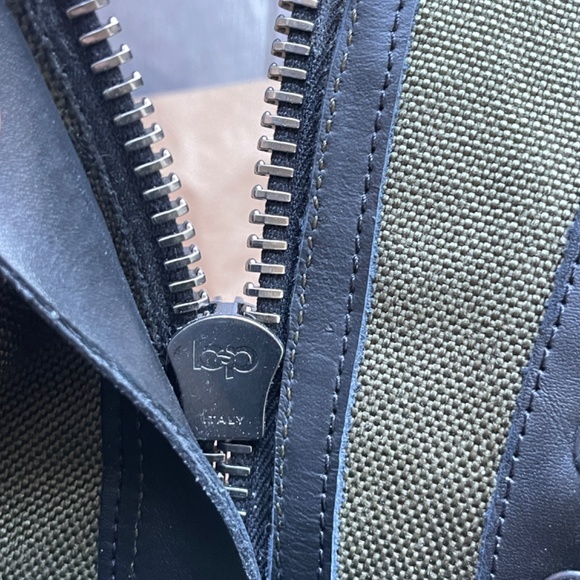 Moncler 10US/43 Military Green Konture Leather Cordura Combat Pocket Ankle Boots - Picture 6 of 11